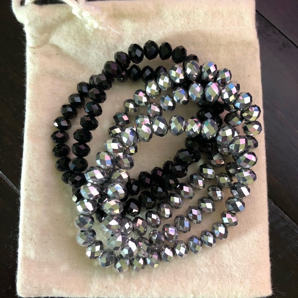 🔲Set of 5 elastic bangles 🔲
